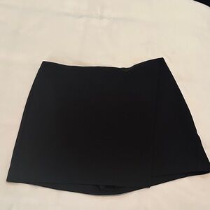 Abercrombie & Fitch Asymmetrical Black Wrap Mini Skort